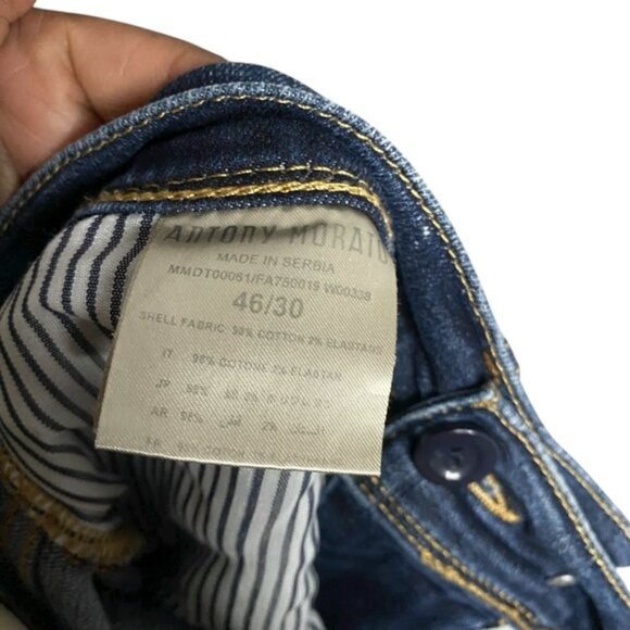 Anthony Morato Men's Dark Indigo Fredo Skinny Denim Jeans - Picture 6 of 10